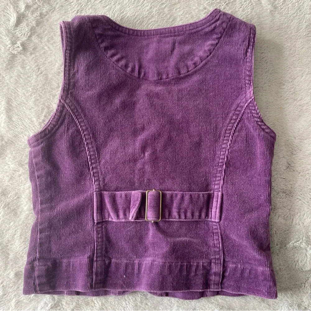 The Children's Place Purple Corduroy Embroidered Vest 5/6 T